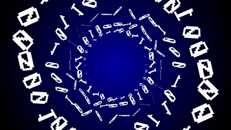 binary code numbers background animation, rendering, loop