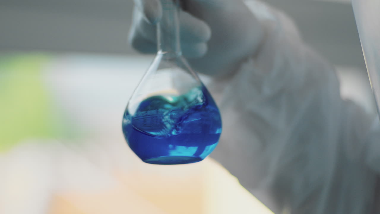 Laboratory Experiment with Blue Liquid