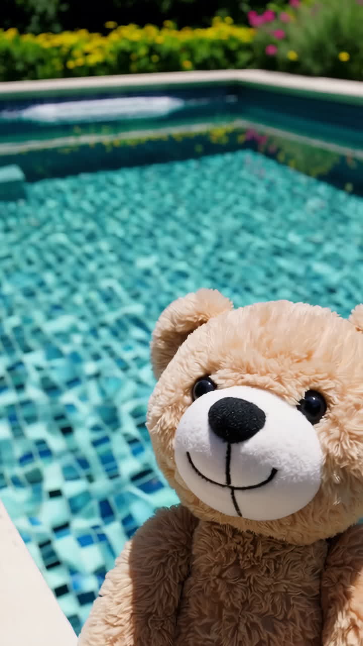 Teddy Bear in a Swimming Pool