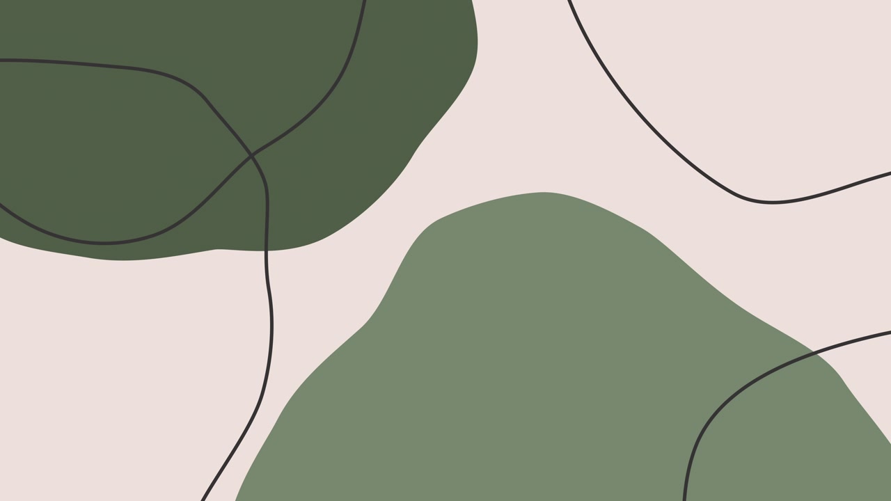 Abstract Animated Background with Moving Organic Shapes and Wavy Lines