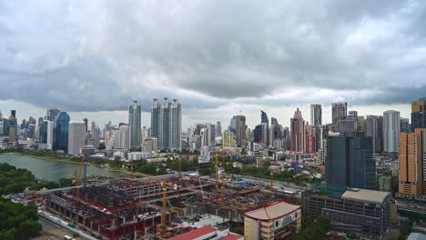 beautiful building architecture around bangkok city in thailand