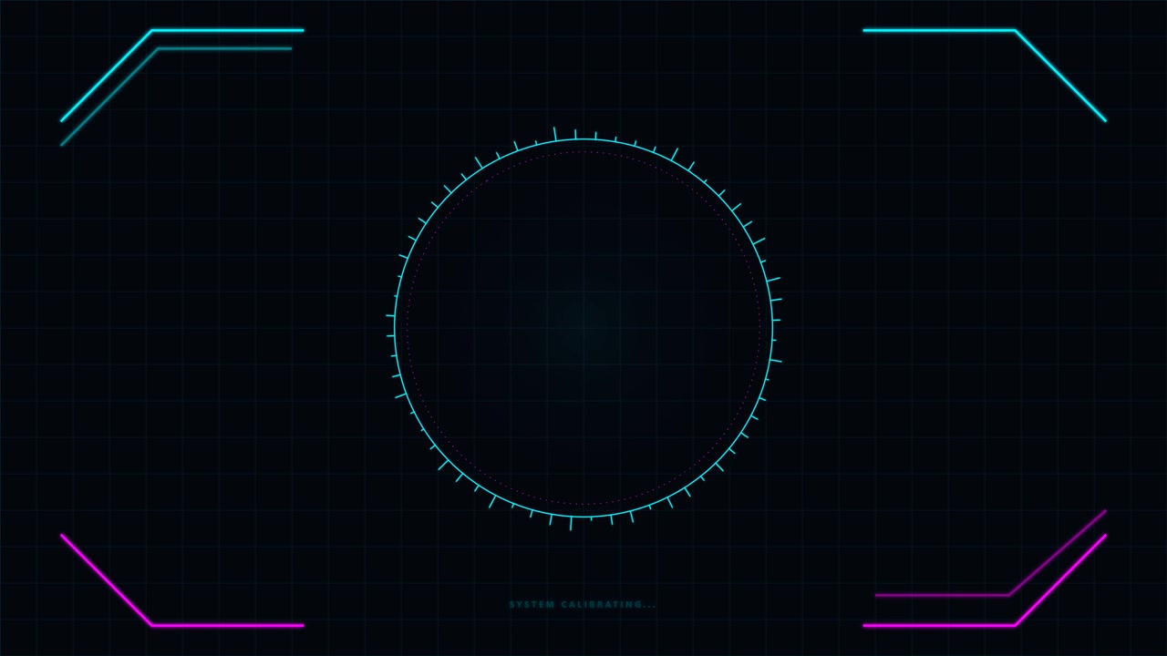 Futuristisk digital HUD-grænseflade med systemkalibrering indlæsningsskærm