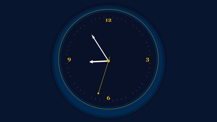 Fast Motion Clock Face Showing Rapid Passage of Time