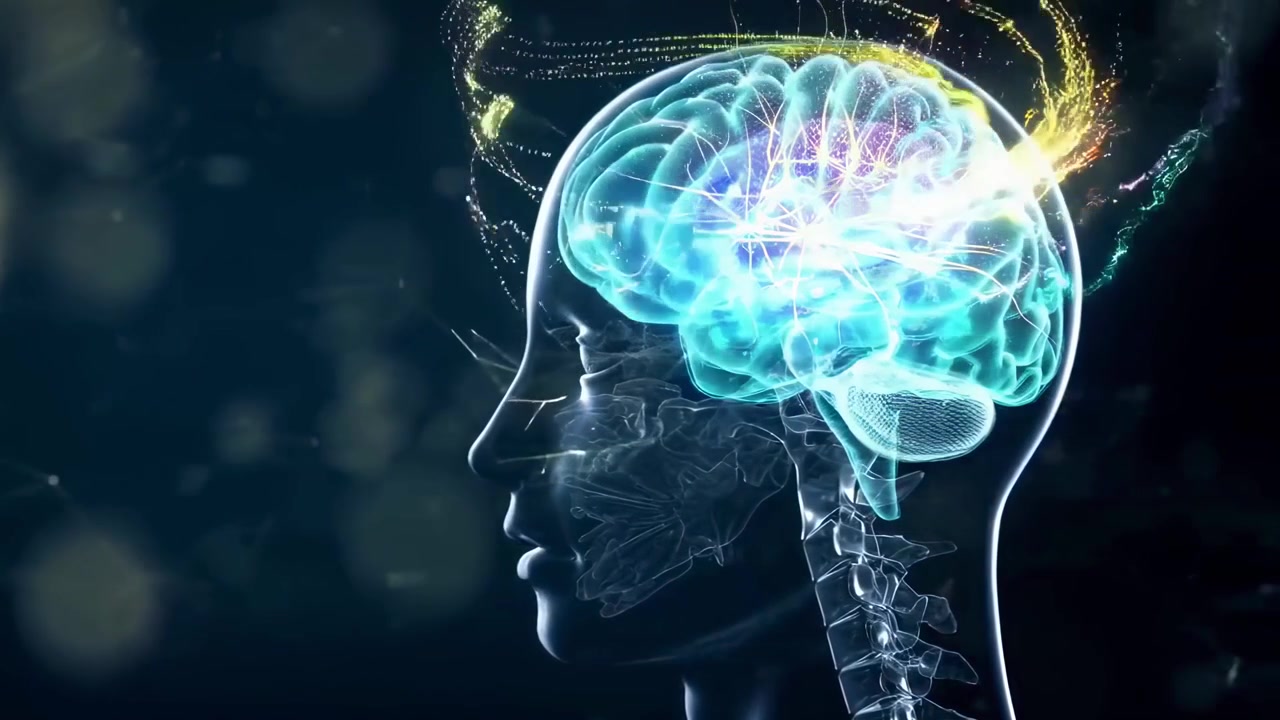 Visualizzazione astratta dell'attività cerebrale e delle connessioni neurali