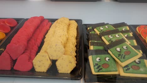 assorted cookies and pastries at a bakery