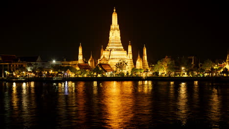 wat arun at night, bangkok, thailand