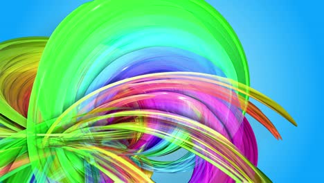 rainbow stripes are moving in a circle and twisting as abstract background. 21