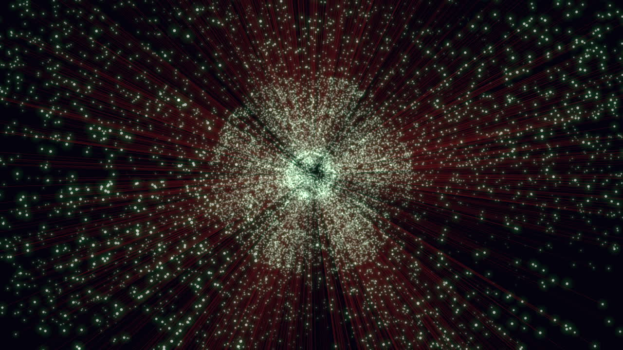 Esplosione vibrante di luce radiosa che illumina una tela scura, emanando un bagliore ipnotizzante