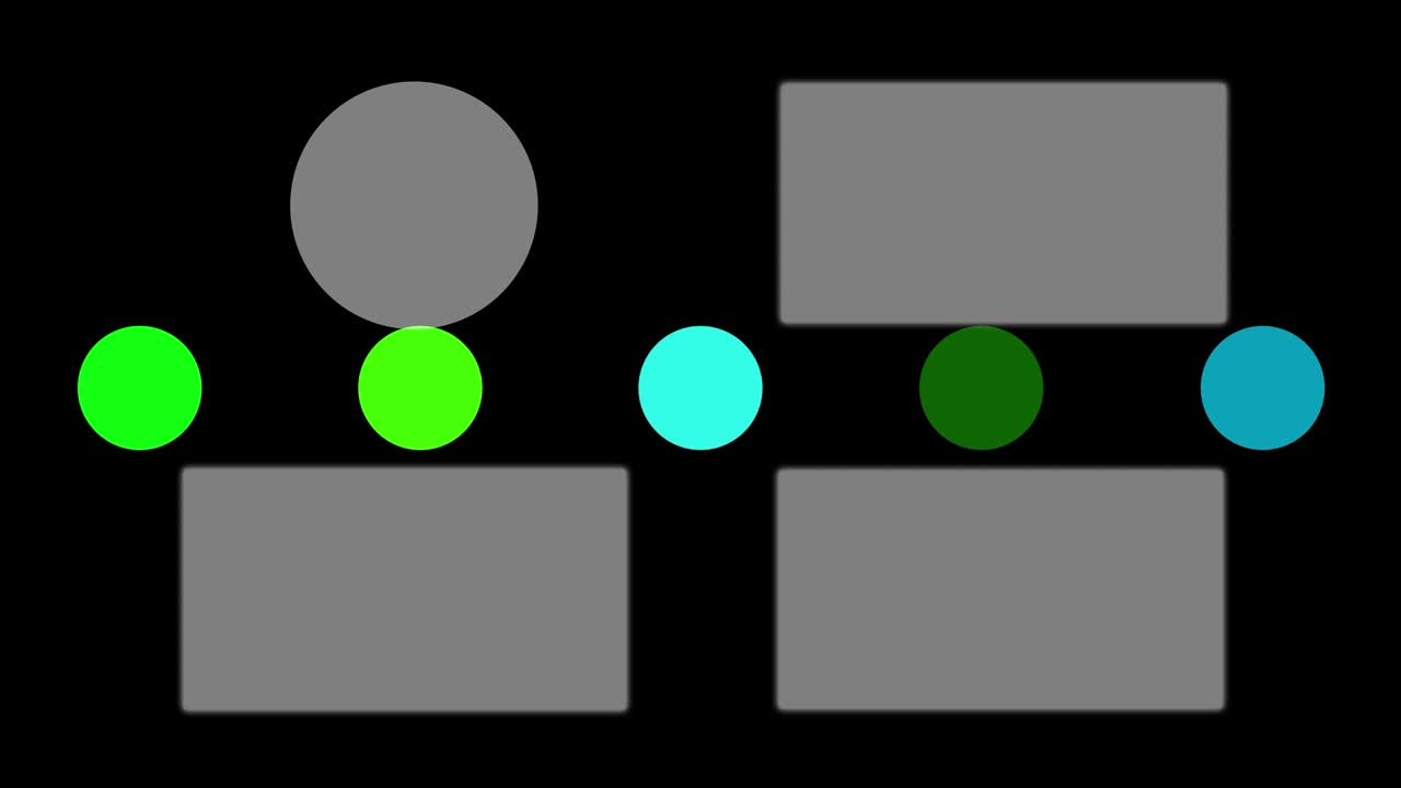 esfera de bola colorida tarjeta de finalización pantalla de finalización gráficos de movimiento