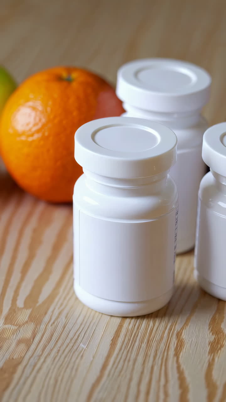 Healthy Supplements with Fresh Fruit