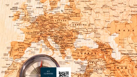 Animation of boarding pass over map