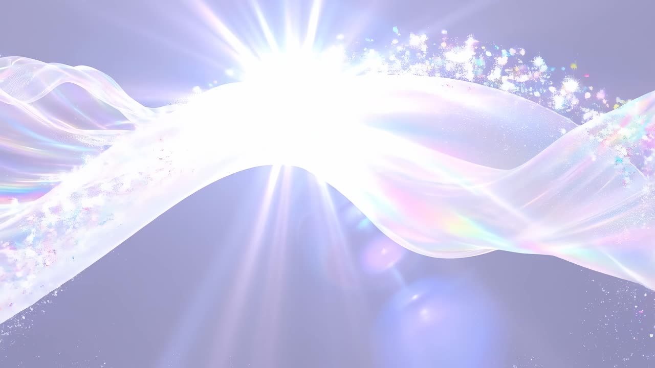 トップダウンアングルで捉えられた、幻想的で渦巻くパステルカラーの光。夢のような映像背景に最適。