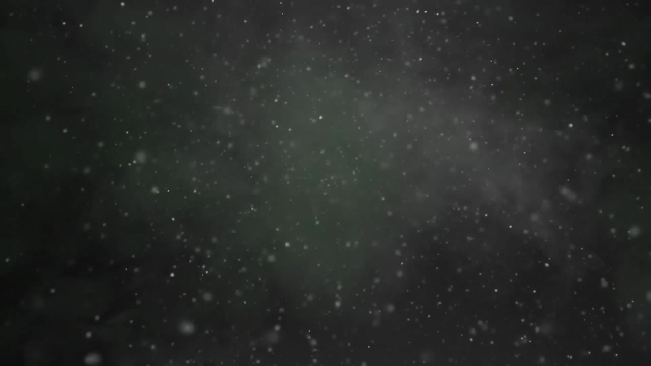 Animation of glowing spots of light moving over cloud on black background