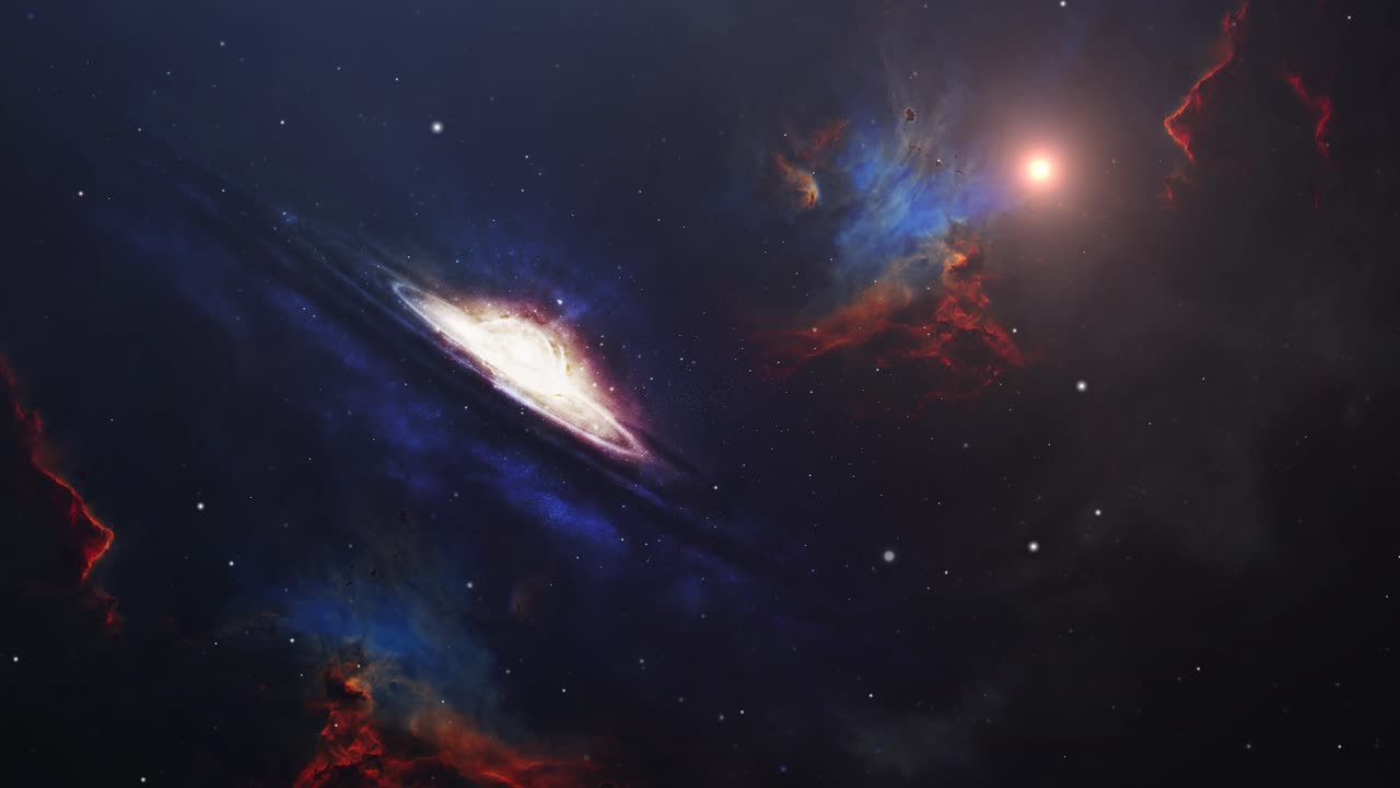 nebulosa del espacio profundo de 4k con estrellas sobre un fondo oscuro