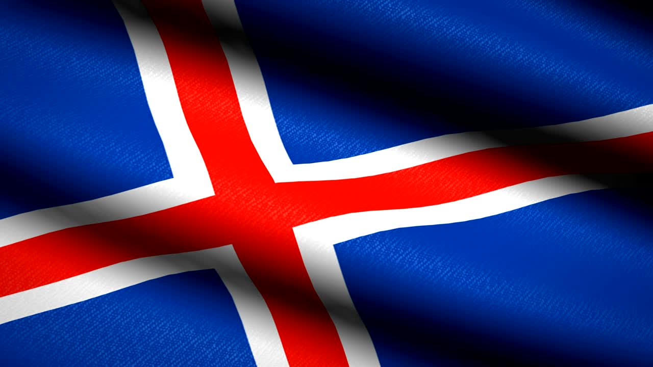 아이슬란드 발을 흔들고 있는 섬유 텍스처 배경, 원활한 루프 애니메이션, 풀 스크린, 슬로 모션, 4k 영상