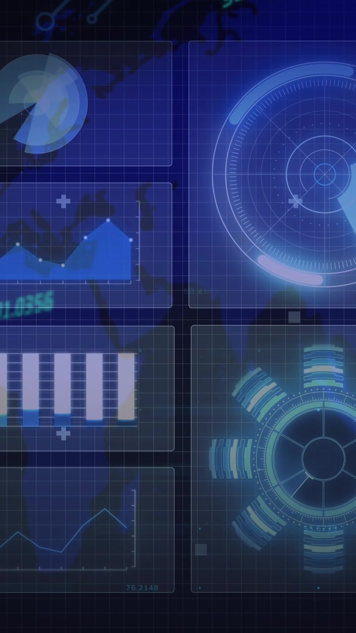 Animation of financial data processing over statistics