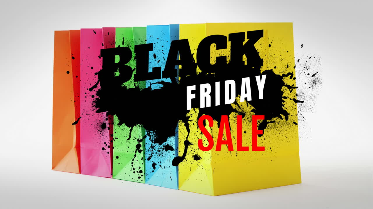 Video generato digitalmente di saldi del Black Friday 4k