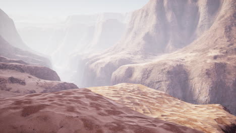 desert canyon with sand dunes