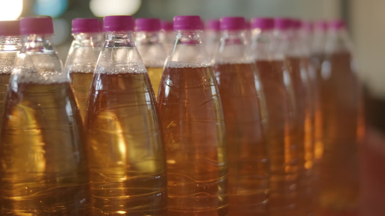 Plastic Bottles on Production Line
