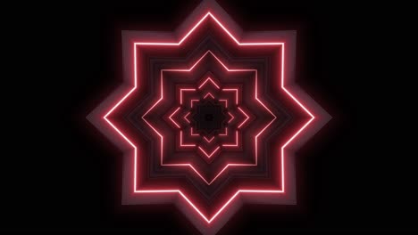 túnel de estrellas de neón