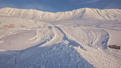 Snowy-peaks-in-the-Serfaus-Fiss-Ladis-ski-resort-in-timelapse-from-sunrise-to-sunset