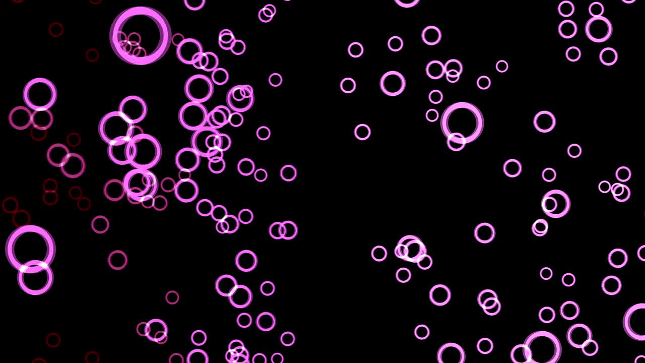 현대적인 스트로크 서클 애니메이션, 다채로운 디지털 일러스트레이션