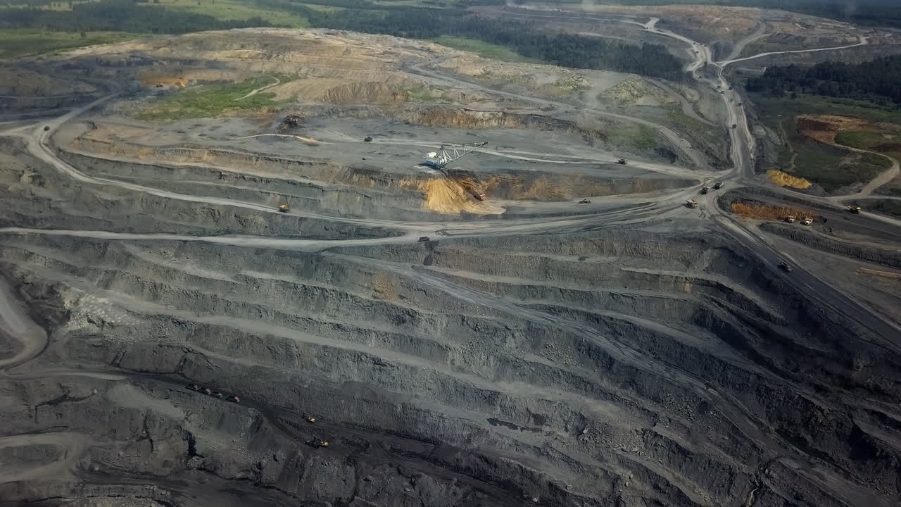 Aerial View of Open Pit Mine