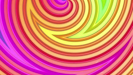 abstract 3d sem costura fundo brilhante em 4k com fitas de arco-íris. listras multicoloridas arco-íris se movem ciclicamente em geometria simples estilo criativo de desenho animado. animação suave em loop. 18