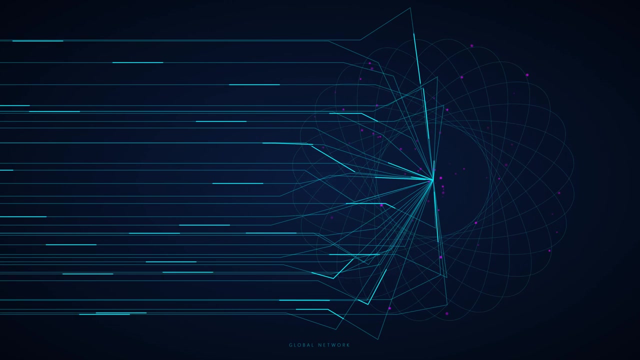 Abstract Digital Global Network Connection Animation