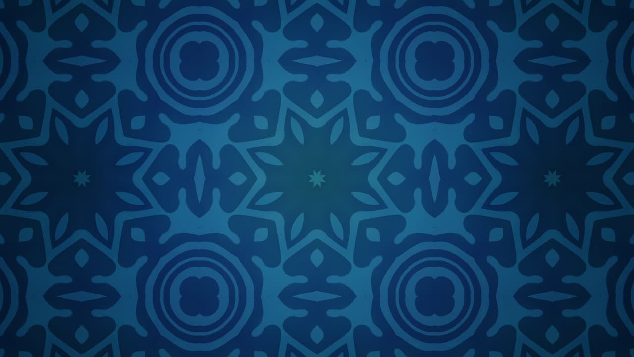 Seamless Loop Animation: Deep Teal Geometric Kaleidoscope Pattern with Dynamic Symmetry, Abstract Motion Graphics Background for Presentations, Videos, and Creative Visual Content