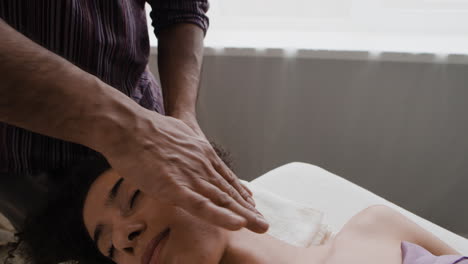 relaxing massage session