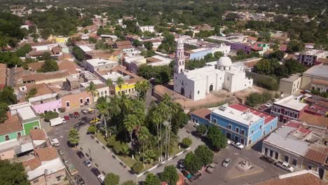 beautiful significant historic temple in cosalá village, mexico