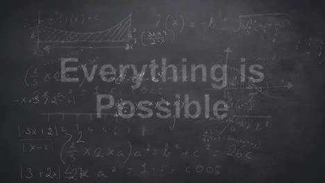 la animación de todo es posible texto sobre ecuaciones matemáticas.