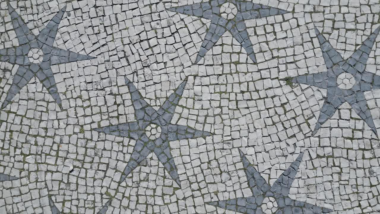 Rotating ascending bird-eye areal of Marqu&ecirc;s de Pombal Square, located in the heart of Lisbon, Portugal, stands as a testament to history and urban planning