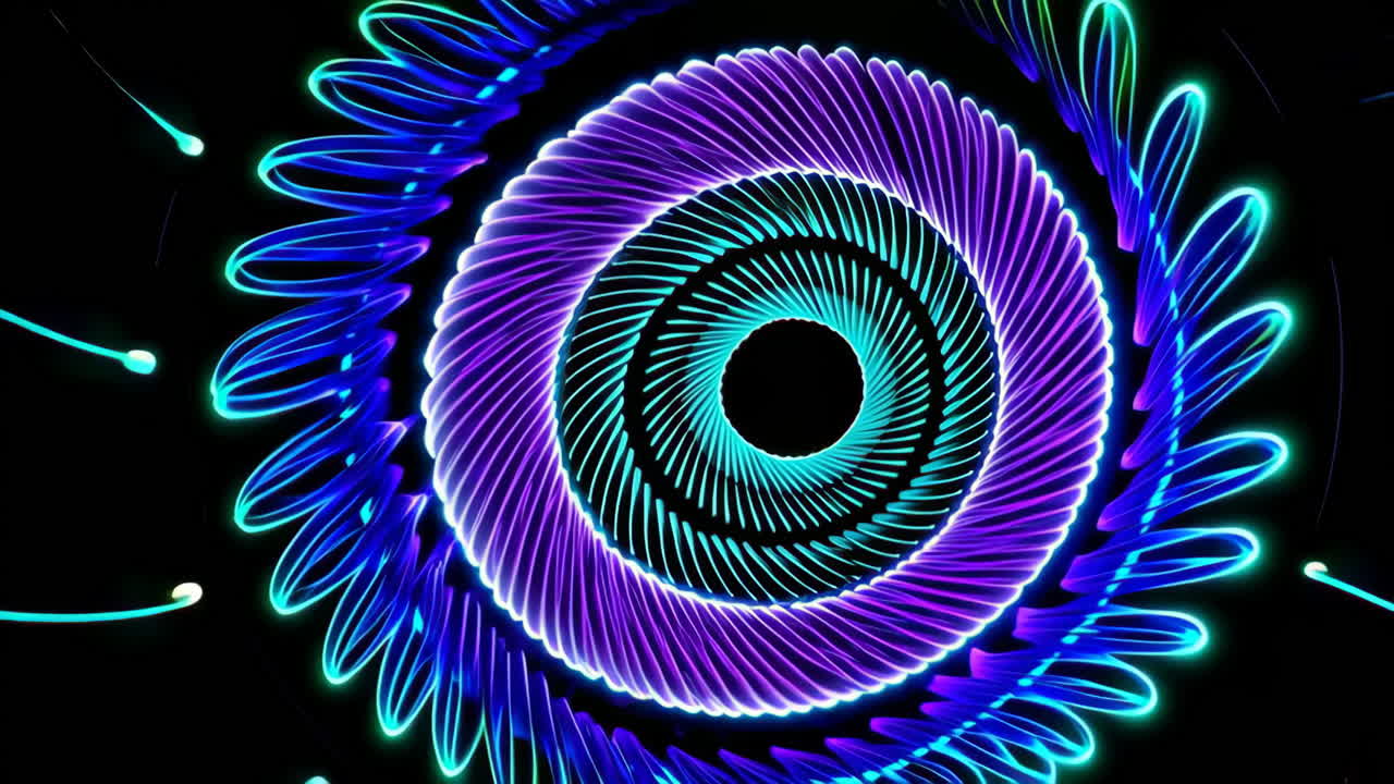 Abstract Neon Spiral