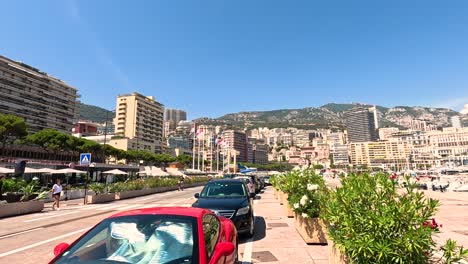 red sports car parked in monte carlo