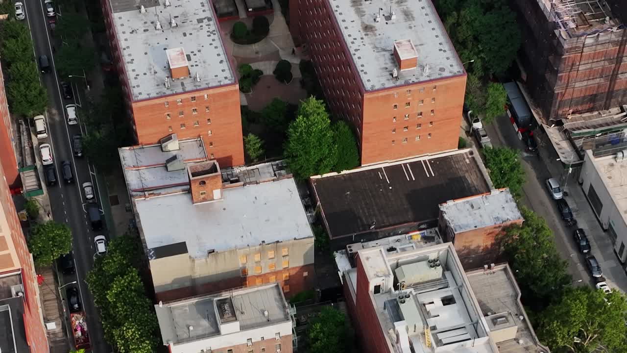Aerial view of residential buildings in New York City during daylight