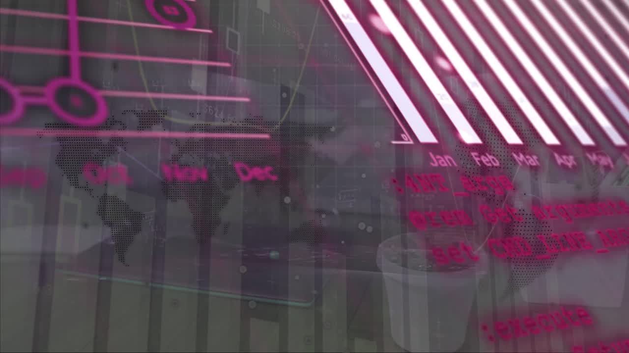 세계 지도 및 데이터 처리에 대한 세계 지도 애니메이션