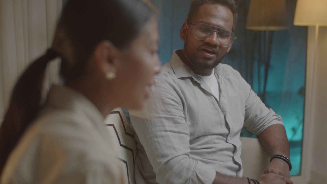 Family Couple Arguing during Therapy Session