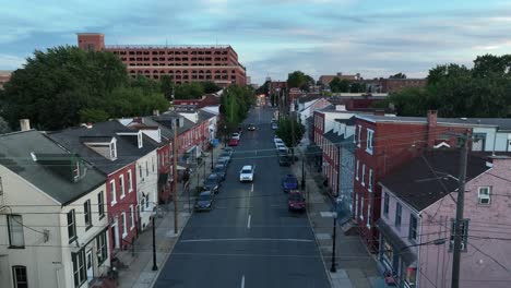 Urban-city-residential-district-in-evening