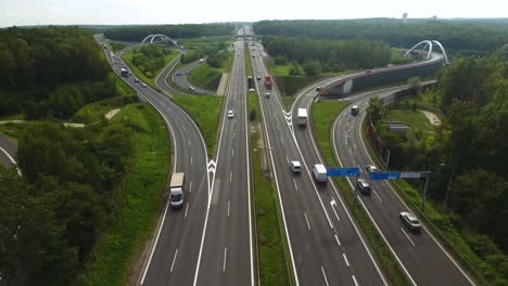 aerial shot of a highway 4k