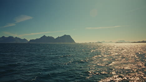panoramic view of norwegian fjords in summertime.