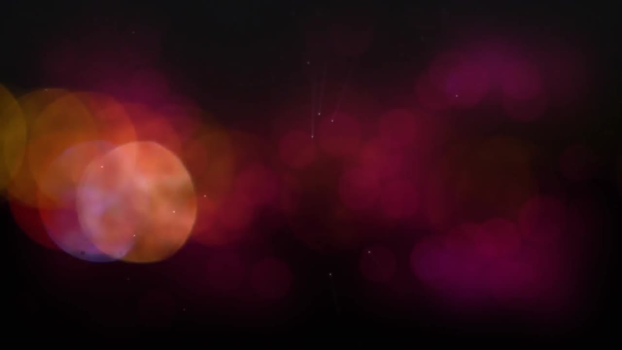 animación de destellos de lentes desfocados que se mueven sobre un fondo abstracto púrpura.