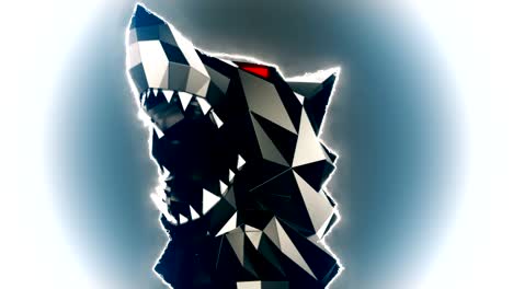 low poly wolf head vj loop