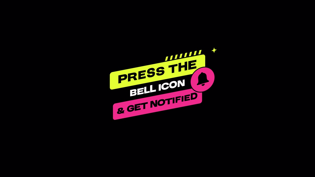 Animated Call to Action to Press the Bell Icon and Get Notified