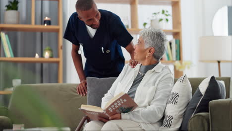 nurse visiting patient at home