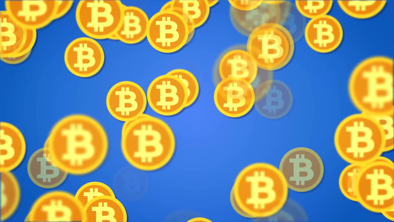 Bitcoin cryptocurrency motion background