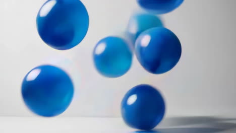 floating blue spheres