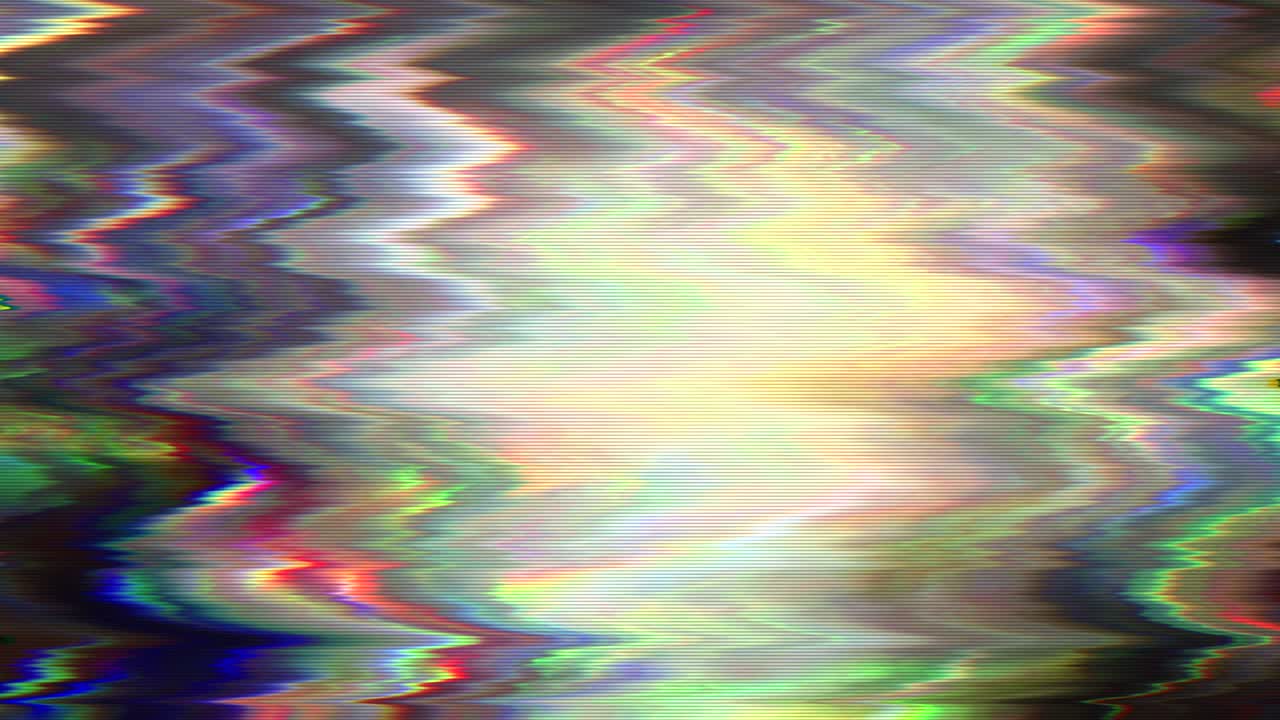 colorido vintage sci-fi vhs fondo brillante. meditación en bucle