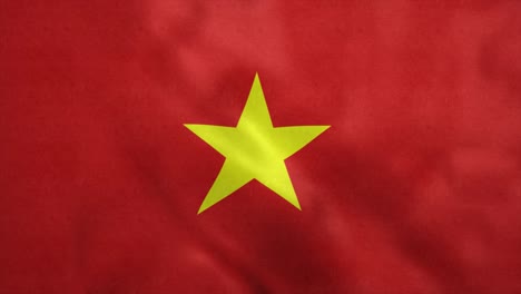 la bandera de vietnam soplando en el viento. bucle sin costuras. 4k